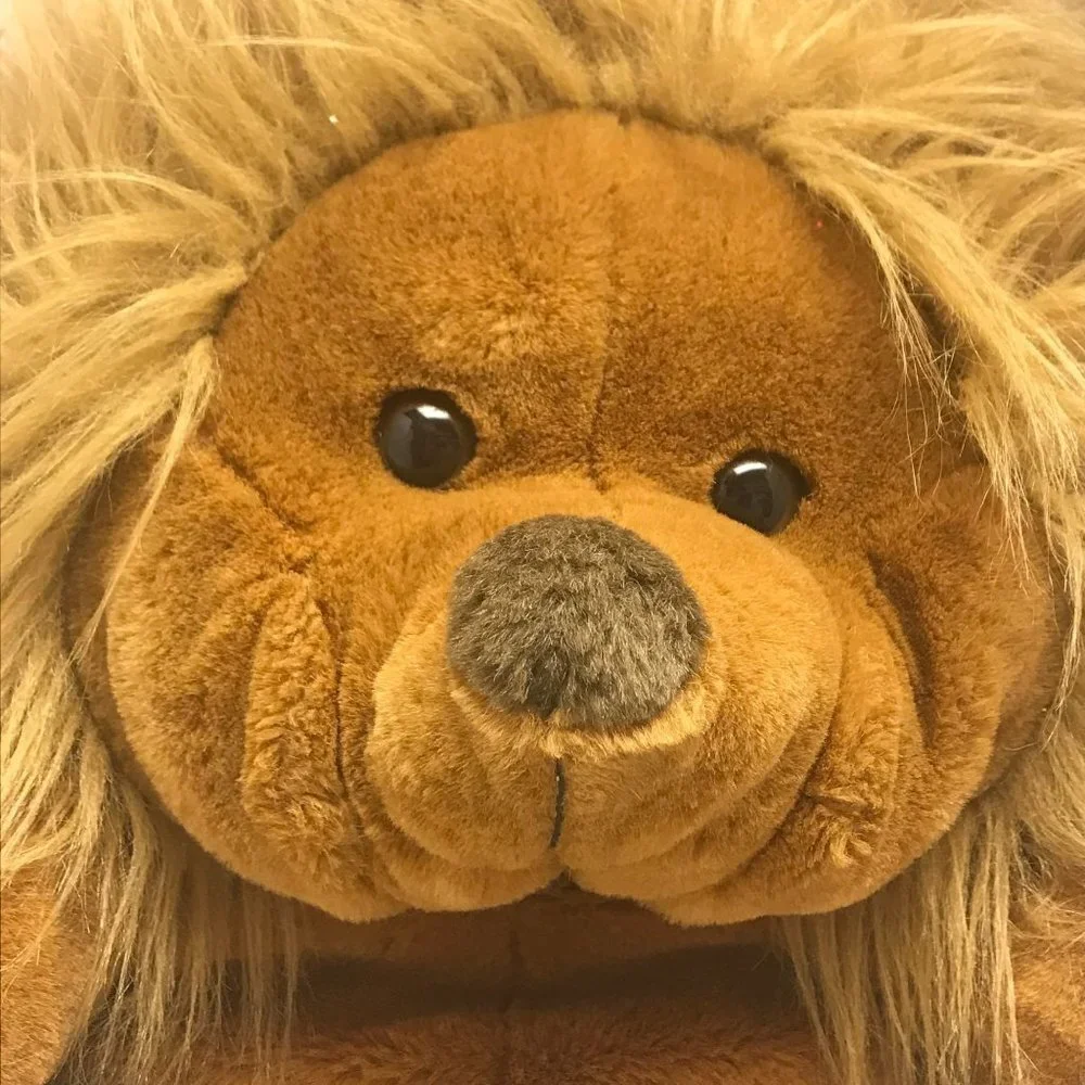 Jumbo Giant Brown Fluffy Porcupine Plush Stuffed Animal Soft Toy 20" - Picture 3 of 6